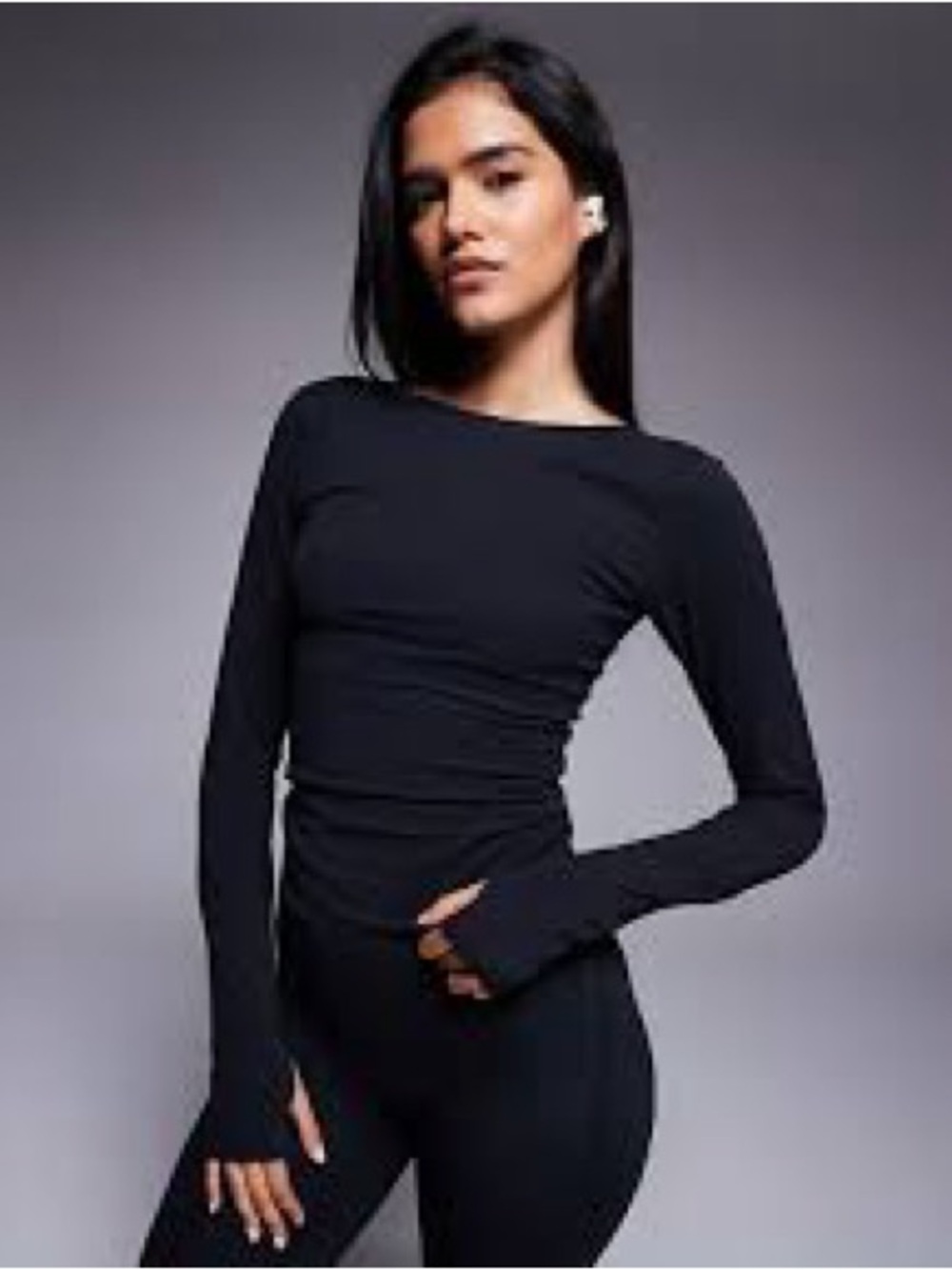 38. Nike • NWT Training Zenvy Yoga Dri-FIT long sleeve top in black PTP 14-20”